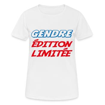 Limited edition GENDRE - Women's Breathable T-Shirt - white - Front - AI Model Female 172 dark (172cm)