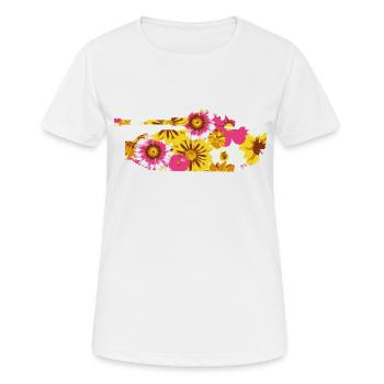 Friedenspanzer - Frauen T-Shirt atmungsaktiv - Weiß - Vorne - AI Model Female 172 dark (172cm)