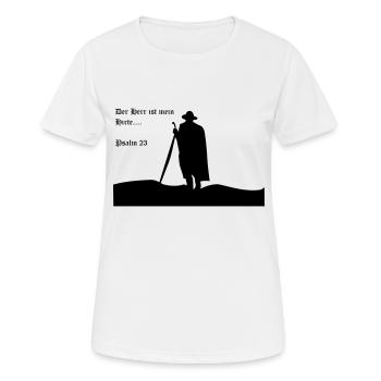 Der Herr ist mein Hirte - Frauen T-Shirt atmungsaktiv - Weiß - Vorne - AI Model Female 172 dark (172cm)