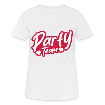 Équipe du parti - T-shirt respirant Femme - blanc - Devant - AI Model Female 172 dark (172cm)