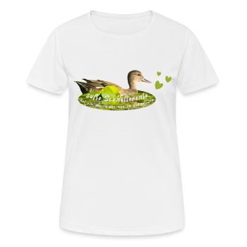 Schnatterente schnattern Quasselstrippe - Frauen T-Shirt atmungsaktiv - Weiß - Vorne - AI Model Female 172 dark (172cm)