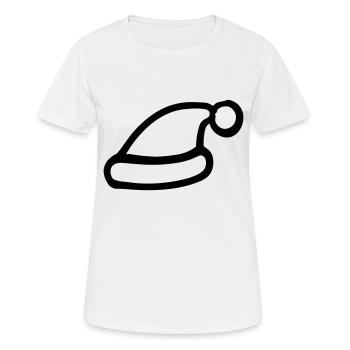 Christmas hat - Women's Breathable T-Shirt - white - Front - AI Model Female 172 dark (172cm)