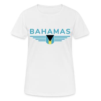 Bahamas fans: Tropical design - Women's Breathable T-Shirt - white - Front - AI Model Female 172 dark (172cm)