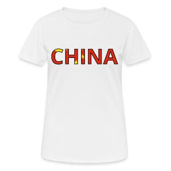 China Flag - Women's Breathable T-Shirt - white - Front - AI Model Female 172 dark (172cm)