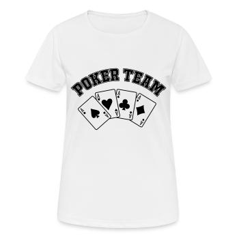 Équipe de poker - T-shirt respirant Femme - blanc - Devant - AI Model Female 172 dark (172cm)