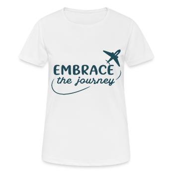 Embrace the Journey - Women's Breathable T-Shirt - white - Front - AI Model Female 172 dark (172cm)