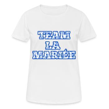 Blue Chinoiserie Brautteam - Frauen T-Shirt atmungsaktiv - Weiß - Vorne - AI Model Female 172 dark (172cm)