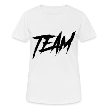 équipe - T-shirt respirant Femme - blanc - Devant - AI Model Female 172 dark (172cm)