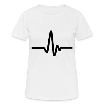 pulse - Frauen T-Shirt atmungsaktiv - Weiß - Vorne - AI Model Female 172 dark (172cm)