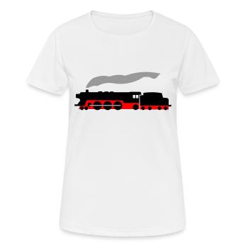 Dampflok - Frauen T-Shirt atmungsaktiv - Weiß - Vorne - AI Model Female 172 dark (172cm)