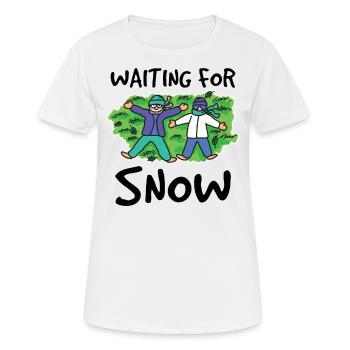 Schnee - Frauen T-Shirt atmungsaktiv - Weiß - Vorne - AI Model Female 172 dark (172cm)
