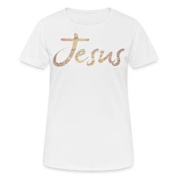 Jésus - T-shirt respirant Femme - blanc - Devant - AI Model Female 172 dark (172cm)
