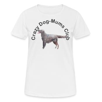 crazy dog-moms club - Women's Breathable T-Shirt - white - Front - AI Model Female 172 dark (172cm)