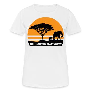 Elephants - Women's Breathable T-Shirt - white - Front - AI Model Female 172 dark (172cm)