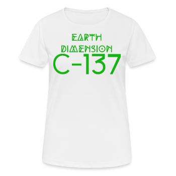 C-137 - Women's Breathable T-Shirt - white - Front - AI Model Female 172 dark (172cm)