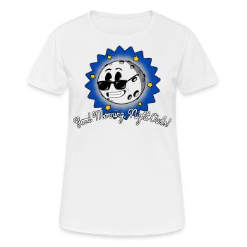 Night Owls Nightlife Tuyau en caoutchouc Retro Moon - T-shirt respirant Femme - blanc - Devant - AI Model Female 172 dark (172cm)