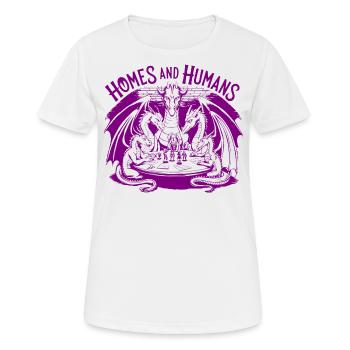 HOMES AND HUMANS - Women's Breathable T-Shirt - white - Front - AI Model Female 172 dark (172cm)