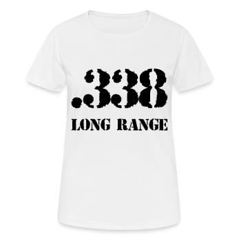 338 long range - T-shirt respirant Femme - blanc - Devant - AI Model Female 172 dark (172cm)