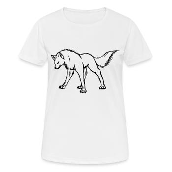 wolf - Women's Breathable T-Shirt - white - Front - AI Model Female 172 dark (172cm)