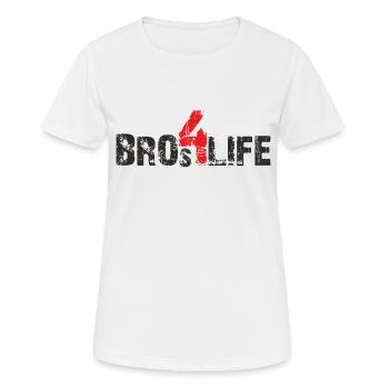 bros 4 life - black-red - Frauen T-Shirt atmungsaktiv - Weiß - Vorne - AI Model Female 172 dark (172cm)
