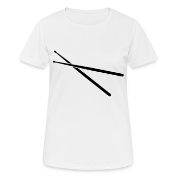 Drum Sticks - Frauen T-Shirt atmungsaktiv - Weiß - Vorne - AI Model Female 172 dark (172cm)