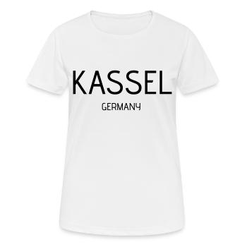 Kassel - Frauen T-Shirt atmungsaktiv - Weiß - Vorne - AI Model Female 172 dark (172cm)