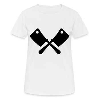 Butcher Knifes - Frauen T-Shirt atmungsaktiv - Weiß - Vorne - AI Model Female 172 dark (172cm)