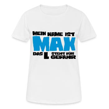 max - Women's Breathable T-Shirt - white - Front - AI Model Female 172 dark (172cm)