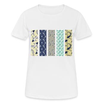 Japanisches Muster - Frauen T-Shirt atmungsaktiv - Weiß - Vorne - AI Model Female 172 dark (172cm)