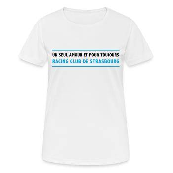 Racing Club de Strasbourg - T-shirt respirant Femme - blanc - Devant - AI Model Female 172 dark (172cm)