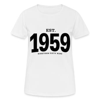 EST. 1959 Nineteen Fifty Nine - Women's Breathable T-Shirt - white - Front - AI Model Female 172 dark (172cm)