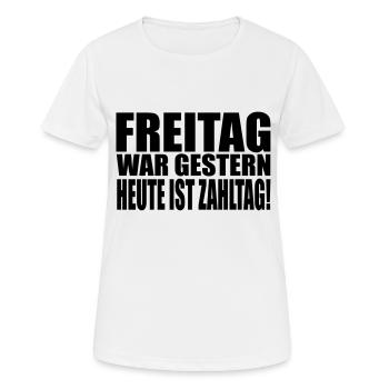 salaire - T-shirt respirant Femme - blanc - Devant - AI Model Female 172 dark (172cm)