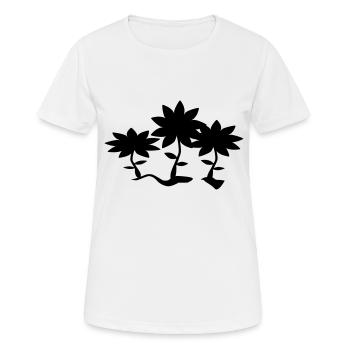 blumen - Frauen T-Shirt atmungsaktiv - Weiß - Vorne - AI Model Female 172 dark (172cm)