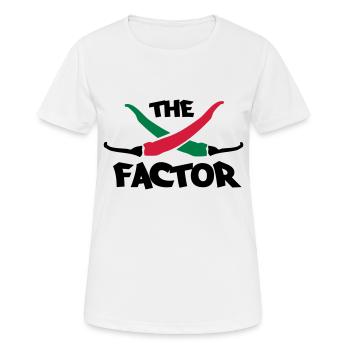 The chilli factor - Frauen T-Shirt atmungsaktiv - Weiß - Vorne - AI Model Female 172 dark (172cm)