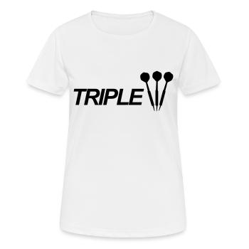 dart,dartscheibe,180,triple,dartpfeil,verein,steel - Frauen T-Shirt atmungsaktiv - Weiß - Vorne - AI Model Female 172 dark (172cm)