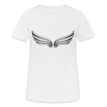 Ailes - T-shirt respirant Femme - blanc - Devant - AI Model Female 172 dark (172cm)