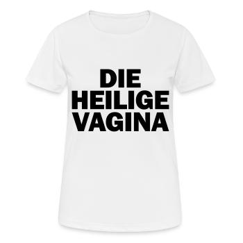 holy vagina - Women's Breathable T-Shirt - white - Front - AI Model Female 172 dark (172cm)