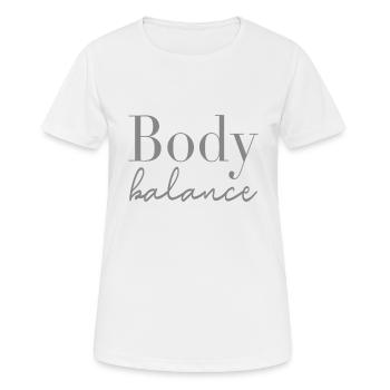 Body balance - Women's Breathable T-Shirt - white - Front - AI Model Female 172 dark (172cm)