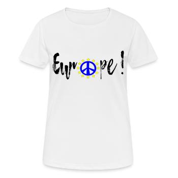Europe! Vote Europe! - Frauen T-Shirt atmungsaktiv - Weiß - Vorne - AI Model Female 172 dark (172cm)