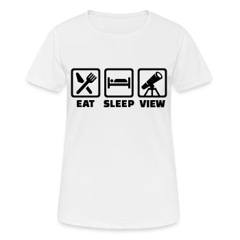 Eat Sleep Telescope - T-shirt respirant Femme - blanc - Devant - AI Model Female 172 dark (172cm)