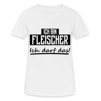ich bin fleischer - Frauen T-Shirt atmungsaktiv - Weiß - Vorne - AI Model Female 172 dark (172cm)