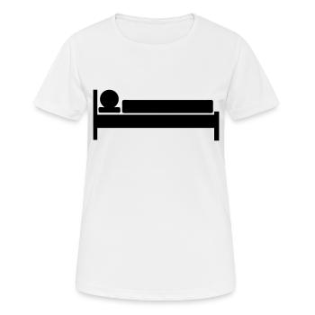 icon bed sleep sleeps - Women's Breathable T-Shirt - white - Front - AI Model Female 172 dark (172cm)
