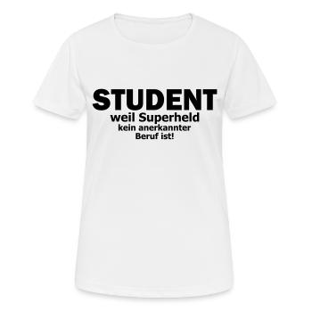 student - Frauen T-Shirt atmungsaktiv - Weiß - Vorne - AI Model Female 172 dark (172cm)