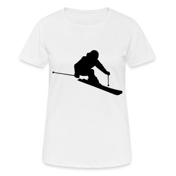Skier 2 (Vector) - Frauen T-Shirt atmungsaktiv - Weiß - Vorne - AI Model Female 172 dark (172cm)