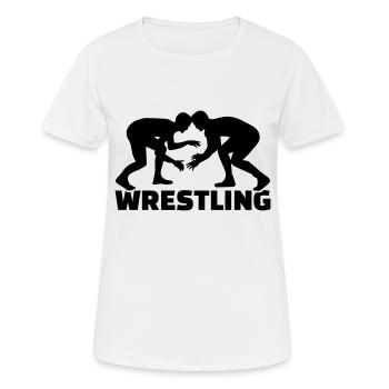 Ringen - Frauen T-Shirt atmungsaktiv - Weiß - Vorne - AI Model Female 172 dark (172cm)