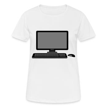 souris écran du clavier de conception d'image d'af - T-shirt respirant Femme - blanc - Devant - AI Model Female 172 dark (172cm)