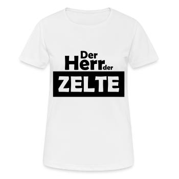 der herr der zelte - Frauen T-Shirt atmungsaktiv - Weiß - Vorne - AI Model Female 172 dark (172cm)