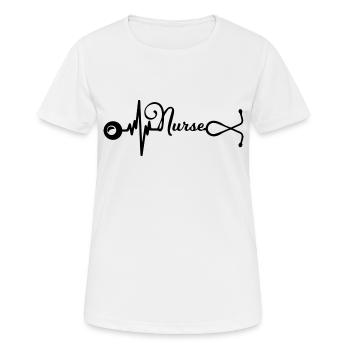 Nurse Doctor Hospital Krankenschwester - Frauen T-Shirt atmungsaktiv - Weiß - Vorne - AI Model Female 172 dark (172cm)