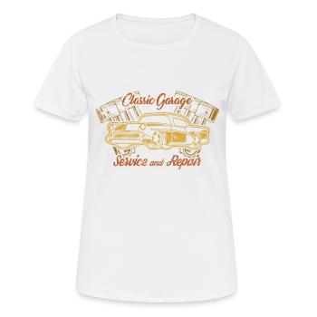 garage classique - T-shirt respirant Femme - blanc - Devant - AI Model Female 172 dark (172cm)