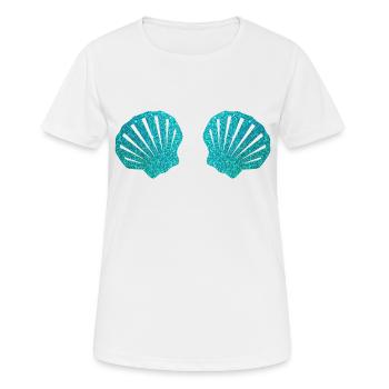 Mermaid bra mermaid shell bikini gift - Women's Breathable T-Shirt - white - Front - AI Model Female 172 dark (172cm)